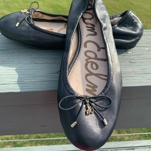 Sam Edelman Black Leather Felicia Flats sz 8
